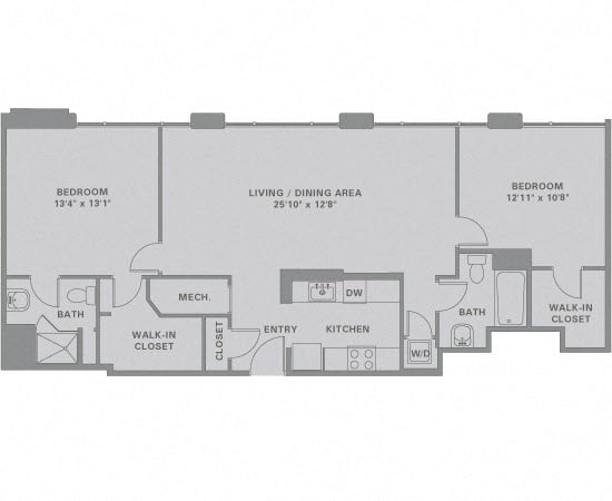Floorplan for Apartment #01-419, 2 bedroom unit at Halstead Haverhill